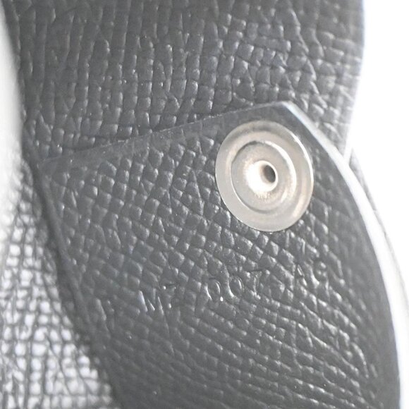 HERMES Logo Calvi Card Case Epsom Leather Black SHW France 72LC614 - Picture 11 of 13